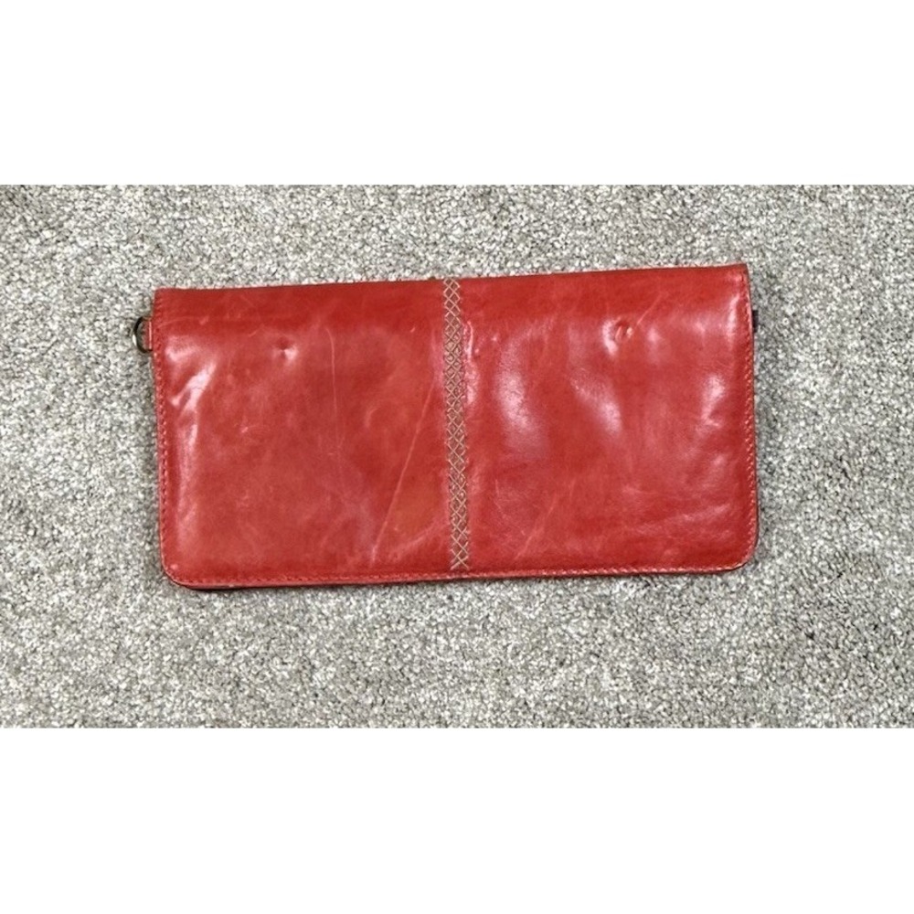 Sigrid Olsen Leather Wallet Clutch Purse Purple Red Magnetic Clasp NO STRAP